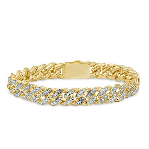 10K 3.96-4.20CT D-CUBAN BRACELET