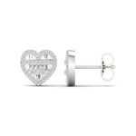 Load image into Gallery viewer, 10K 0.33CT D-BAGUETTE EARRINGS "HEART"