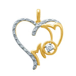 Load image into Gallery viewer, 10K 0.16-0.18CT D-PHEART CHARMS "MOM"