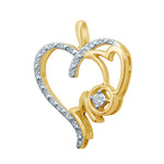 Load image into Gallery viewer, 10K 0.16-0.18CT D-PHEART CHARMS "MOM"