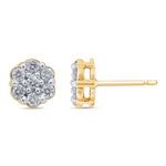 Load image into Gallery viewer, 10K 0.46-0.52CT D-FLOWER EARRING