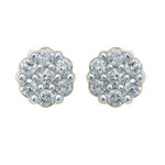 Load image into Gallery viewer, 10K 0.46-0.52CT D-FLOWER EARRING