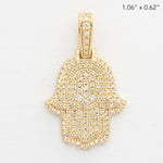 Load image into Gallery viewer, 14KY 0.55CTW DIAMOND FLAT 3D HAMZA PENDANT