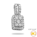 Load image into Gallery viewer, 14KW 0.65CTW DIAMOND RECTANGLE CLUSTER PENDANT