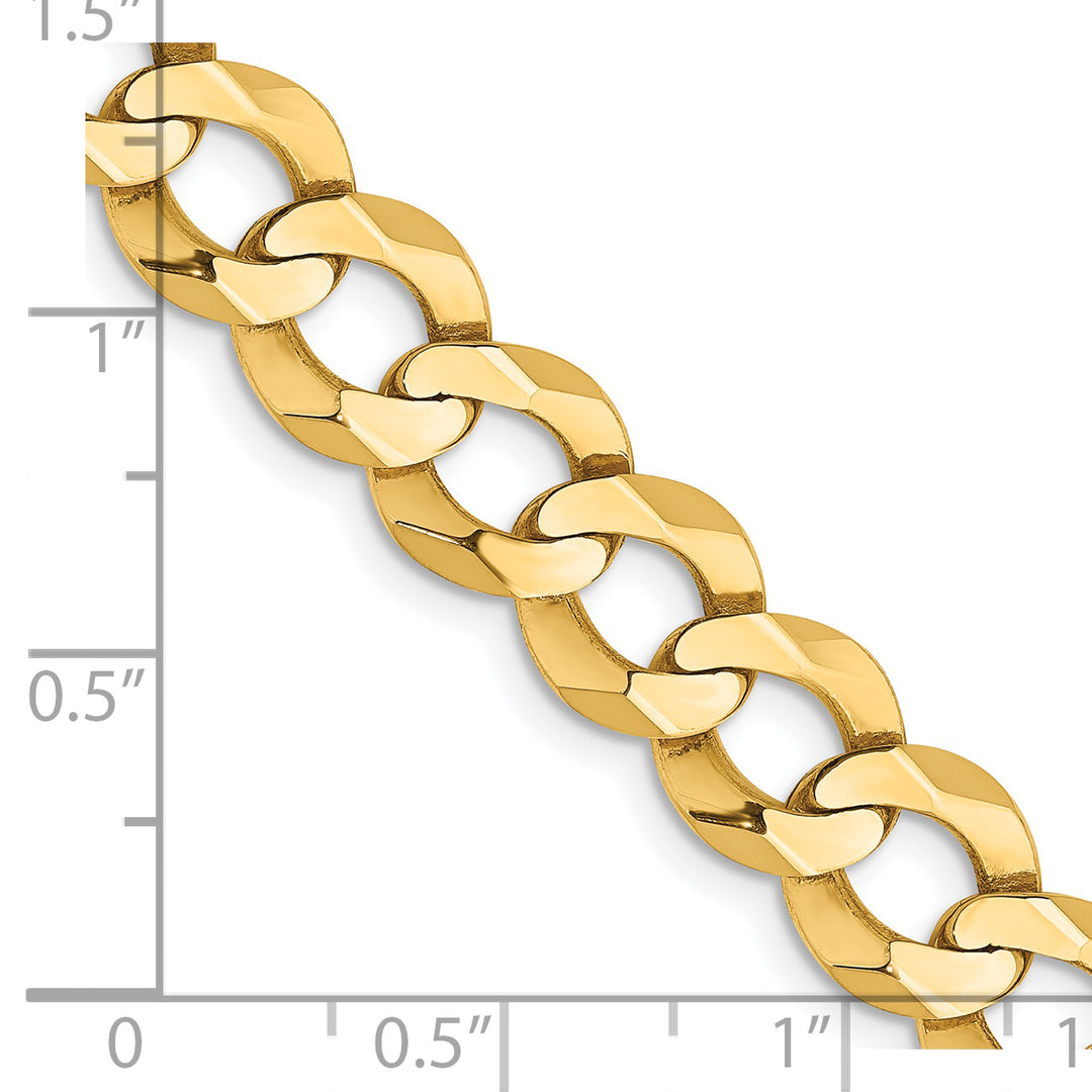 14k 9.4mm Lightweight Flat Cuban Chain