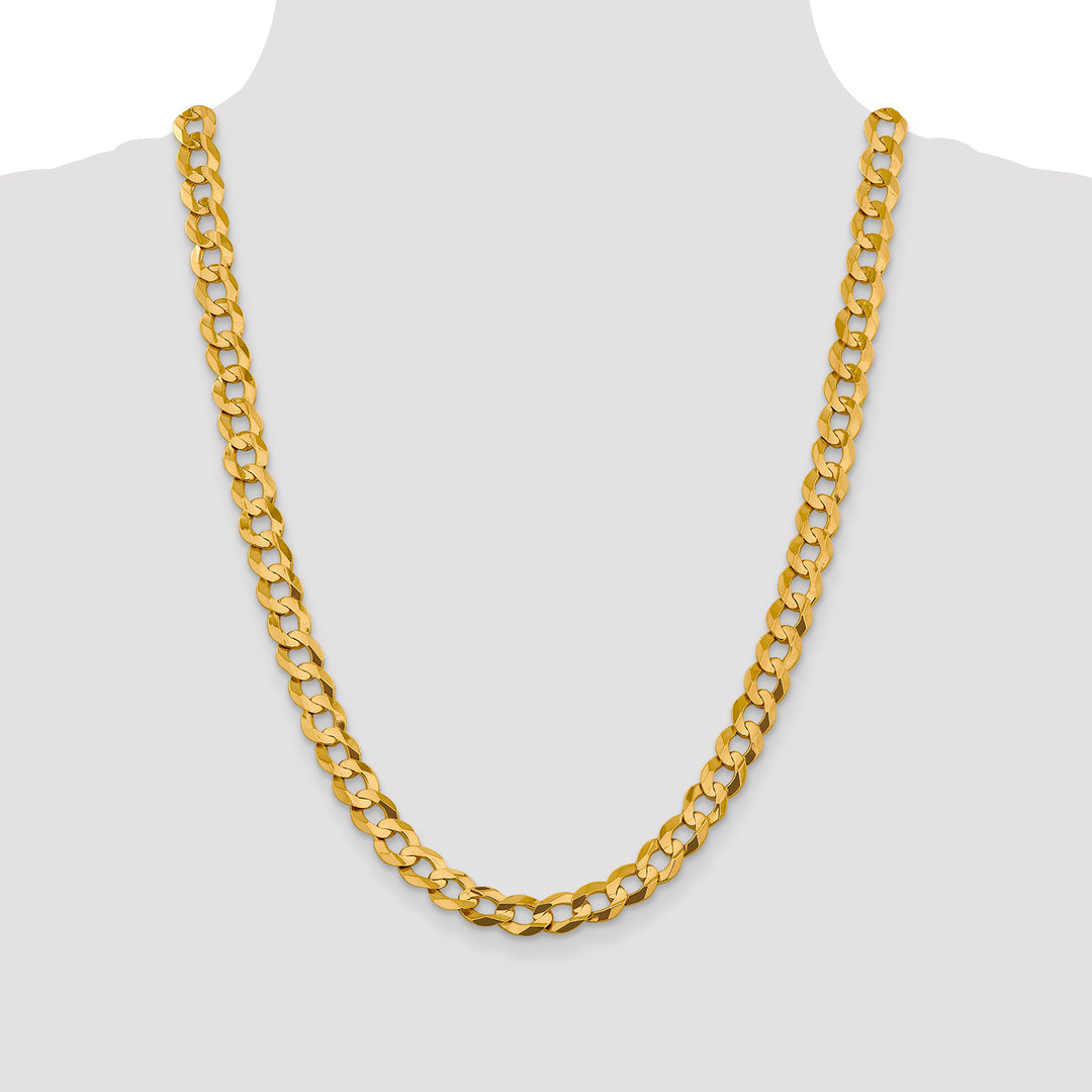 14k 9.4mm Lightweight Flat Cuban Chain
