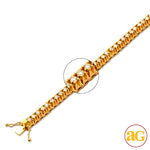 Load image into Gallery viewer, 14KY 4.75CTW DIAMOND MENS 4-PRONG SQUARE TENNIS BR