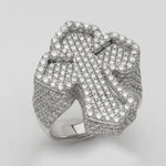 Load image into Gallery viewer, 14KW 5.35CTW DIAMOND 3D INVERTED FLEUR DE LIS