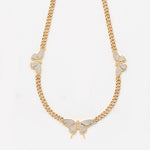 Load image into Gallery viewer, 10KY+W 5.30CTW DIAMOND BUTTERFLY MIAMI CUBAN CHAIN