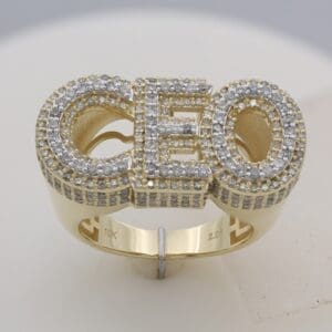 10K 1.99-2.05CT D-MENS RINGS "CEO"